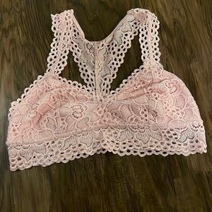 Aerie Pink Lace Bralette